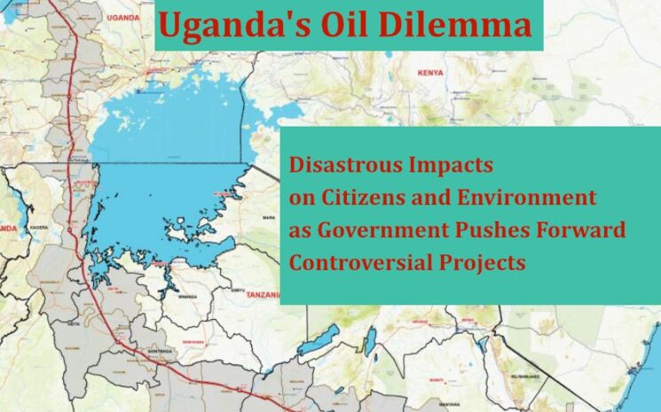 Ugandas Öldilemma - Karte zeigt Verlauf der geplanten Ölpipeline EACOP von Hoïma bis Tana