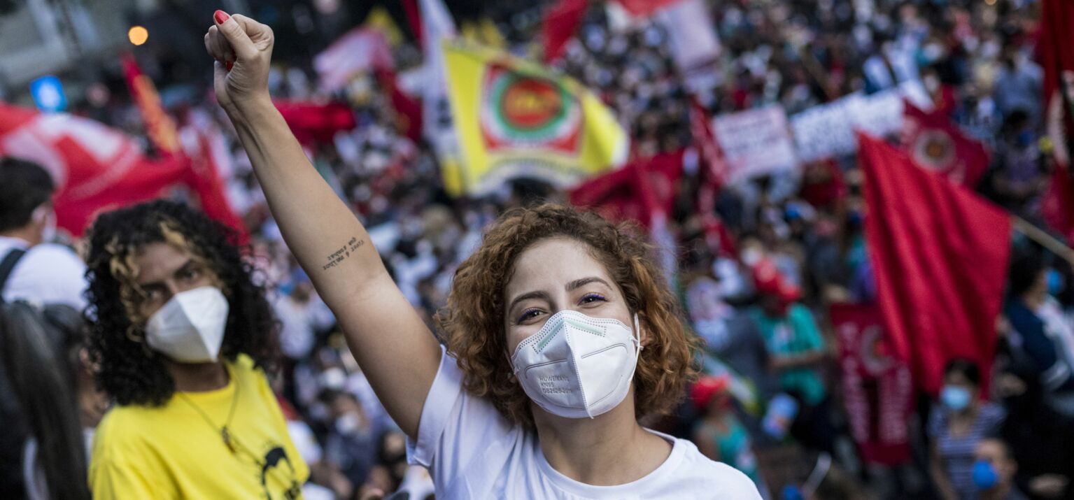 Demonstration gegen Bolsonaro am 25. Mai 2021 in São Paulo