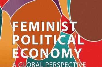 Buchcover von Feminist Political Economy mit abstrakten Farben und Formen